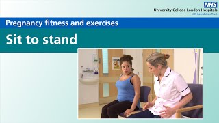 Pregnancy fitness and exercises  Sit to stand [upl. by Shuping]