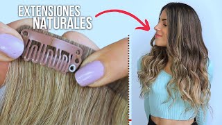 TUTORIAL EXTENSIONES Cómo colocar unas extensiones de clip [upl. by Darice435]