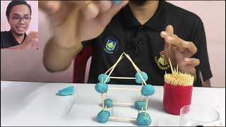 Aktiviti STEM Tutorial Membuat Binaan menggunakan Tanah Liat dan Pencungkil Gigi Toothpicks [upl. by Sinegold]