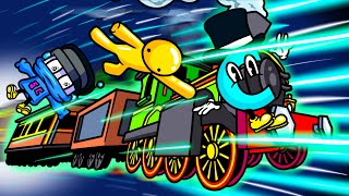 We Supercharge the Train to 3901057 MPH in Wobbly Life Multiplayer [upl. by Inalak970]