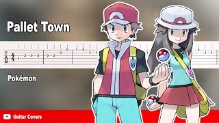 How to play Pallet Town Guitar Tutorial TABS POKEMON [upl. by Ahsiemaj268]