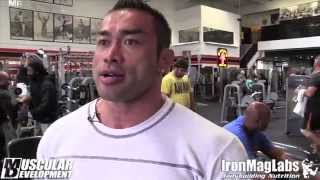 In the Trenches  Hidetada Yamagishi trains shoulders [upl. by Yrad]