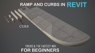 Ramps and curbs in Revit  Beginners Tutorial [upl. by Suivatnod]