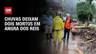 Chuvas deixam dois mortos em Angra dos Reis  AGORA CNN [upl. by Nikolos]