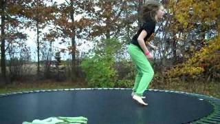 Backhandspring fails on trampoline [upl. by Ahtanaram706]