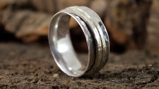 How To Make Silver Spinner Rings Silversmithing Basics [upl. by Amie801]