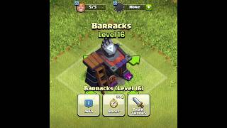 Upgrade Of Barracks Level 1 To Max Clash Of Clans [upl. by Brass974]