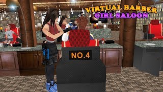 Virtual Barber Girl Hair Saloon [upl. by Yrrak]