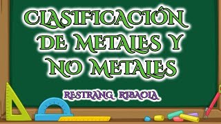 CLASIFICACIÓN de los METALES y NO METALES Elementos Químicos Valencia química inorgánica [upl. by Oine]