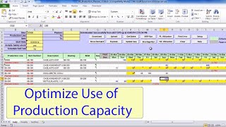 Excel Production Planning  capacity optimization  Part 1 productionplanning manufacturing [upl. by Aicila]