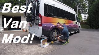 Sumo Springs Install Before and After Video Full Time Van Life [upl. by Yelkrab]