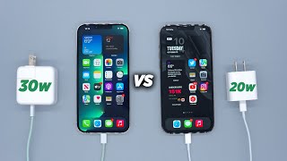 iPhone 13 Pro Charge Test 30w vs 20w Shocking Results [upl. by Aleek]