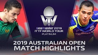 Hugo Calderano vs Marcos Freitas  2019 ITTF Australian Open Highlights R16 [upl. by Nilekcaj]