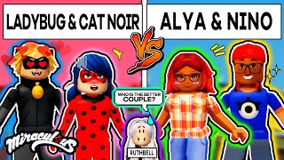 MIRACULOUS LADYBUG amp CAT NOIR VS ALYA amp NINO Family 🏠Roblox Miraculous Quests RP [upl. by Burkhard]