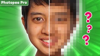 Photopea Tutorial  How to Selectively Pixelate any Image [upl. by Leuqram]