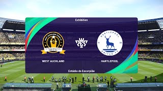 West Auckland Town vs Hartlepool United 13072024 Club Friendlies PES 2021 [upl. by Anelahs]