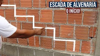 ESCADA DE ALVENARIA PASSO A PASSO  Muito Fácil  VÍDEO 1 [upl. by Esdras]