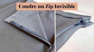 Comment Coudre un Zip Invisible   Tuto Couture Fermeture Eclair Invisible [upl. by Joaquin855]