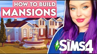 How To Build a Mansion in The Sims 4  EASY Step by Step Mansion Building Tutorial Using BASE GAME [upl. by Eimiaj]