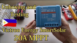 Victron Energy SmartSolar MPPT Charge Controller Unboxing and Testing [upl. by Nellda]