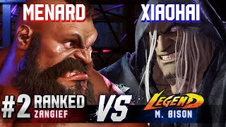 SF6 ▰ MENARD 2 Ranked Zangief vs XIAOHAI MBison ▰ High Level Gameplay [upl. by Onaicnop901]