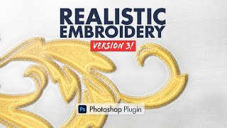 Realistic Embroidery 3  Photoshop Plugin  HOW TO USE [upl. by Eerdua]