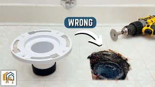 How NOT to Repair a Rusted or Broken Toilet Flange [upl. by Phineas560]