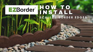 How to Install EZBorder GardenCurve Scallop edge  Beautify your garden with decorative edging [upl. by Luthanen]