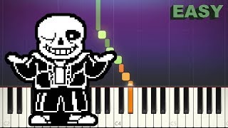 Megalovania  Undertale  SLOW EASY Piano Tutorial [upl. by Tesil]