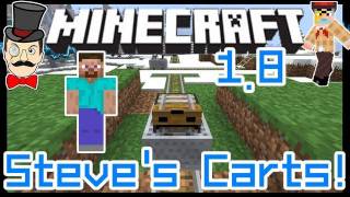 Minecraft Mods  STEVES CARTS Mod Building Mining amp Controllable Minecarts [upl. by Joanie148]