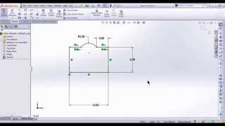 How To Dimension Constrain and Add Relations To A Sketch In Solidworks [upl. by Retsevlys]