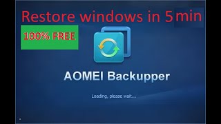 How to create a bootable AOMEI USB device and restore windows from previous back up [upl. by Dlorej]