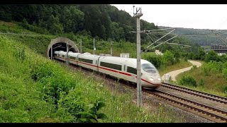 ICE 3 300 kmh  Sonic Boom With German ICE Train  Tunnelknall  Sound [upl. by Mahgirb]