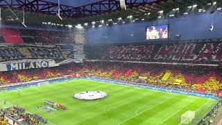 MilanInter Coreografie e inno Champions League [upl. by Ahl]