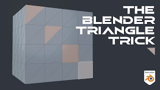 The Blender Triangle Trick Topology Tutorial [upl. by Dyob]