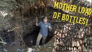 BOTTLE DIGGING MOTHER LOAD OF ANTIQUE BOTTLES [upl. by Matthia]