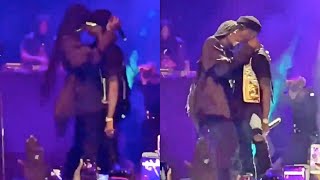 Wizkid kisses Tiwa Savage on stage in Paris [upl. by Anyg]