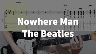 The Beatles  Nowhere Man Guitar Tabs [upl. by Ssidnak]