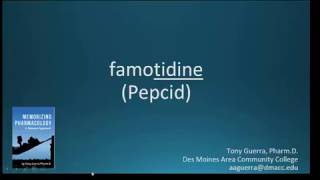 How to pronounce famotidine Pepcid Memorizing Pharmacology Flashcard [upl. by Anh92]