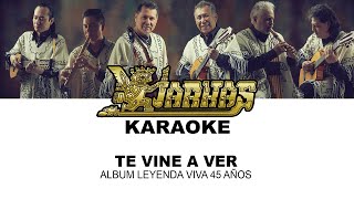 LOS KJARKAS  TE VINE A VER KARAOKE [upl. by Dnomasor]