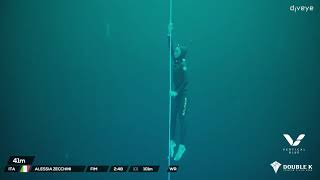 Vertical Blue 2021  Alessia Zecchini NEW WORLD RECORD 101m FIM [upl. by Drusie]