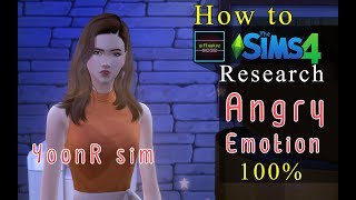 The Sims 4  Actress career  How to Research Angry Emotion [upl. by Nytsuj995]