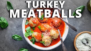 Easy Juicy Baked TURKEY MEATBALLS [upl. by Russon]