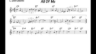 All of me  Play along  C version [upl. by Stahl789]