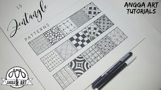 15 Zentangle Patterns  Part 1  Tutorial [upl. by Isbel]