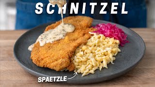 Schnitzel Feast with Spaetzle  The Ultimate Comfort Food [upl. by Alidus]