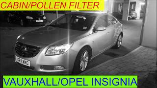 VAUXHALLOPEL INSIGNIA  CABINPOLLEN FILTER CHANGE [upl. by Soll]