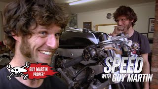 Guy starts his custom bike for the first time  Guy Martin Proper [upl. by Gordie]