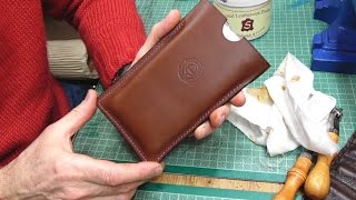 Making A Leather Phone Case  Step By Step Project [upl. by Harret]