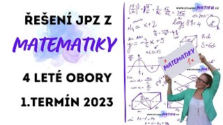 Řešení didaktického testu JPZ z matematiky 2023  1 řádný termín 4 leté obory [upl. by Venetis]